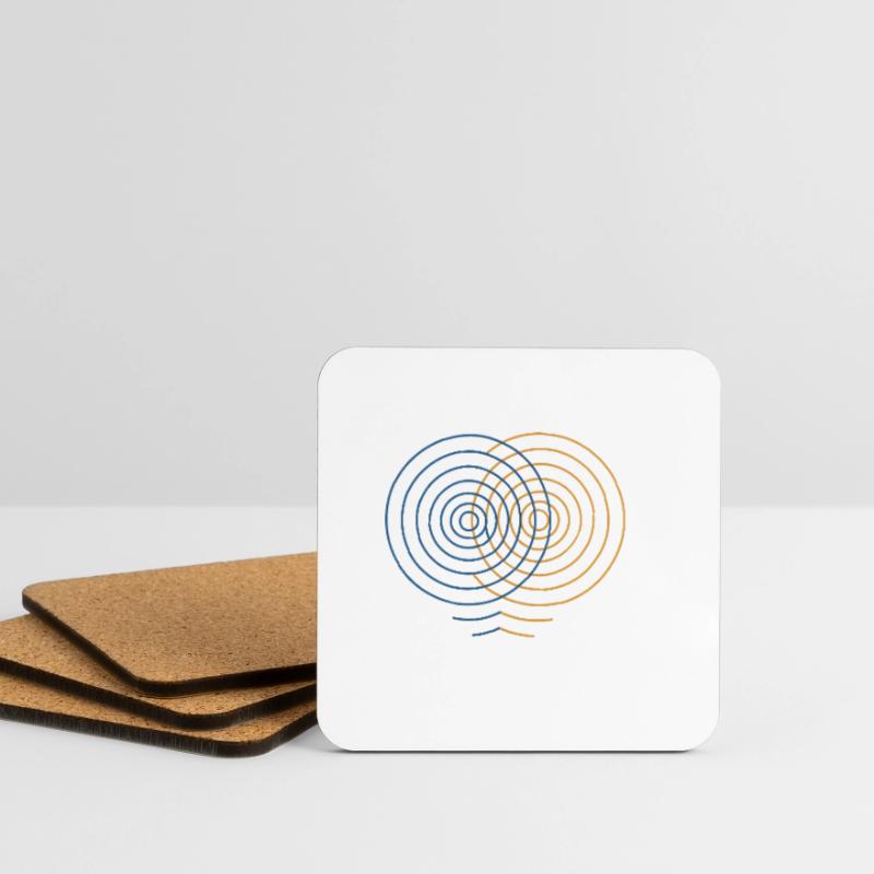 Concentric Interference – Physics Design Coasters (set of 4)