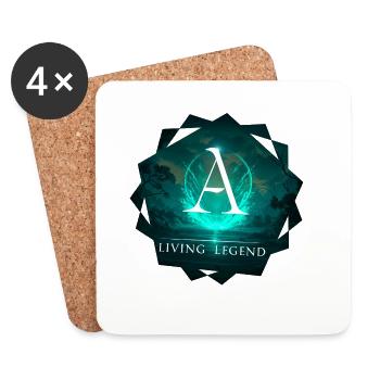 Mythologisches Apsilon Design - Untersetzer (4er-Set) - Weiß - Vorne