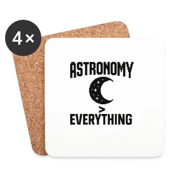 Astronomie Lebensmotto Design - Untersetzer (4er-Set) - Weiß - Vorne
