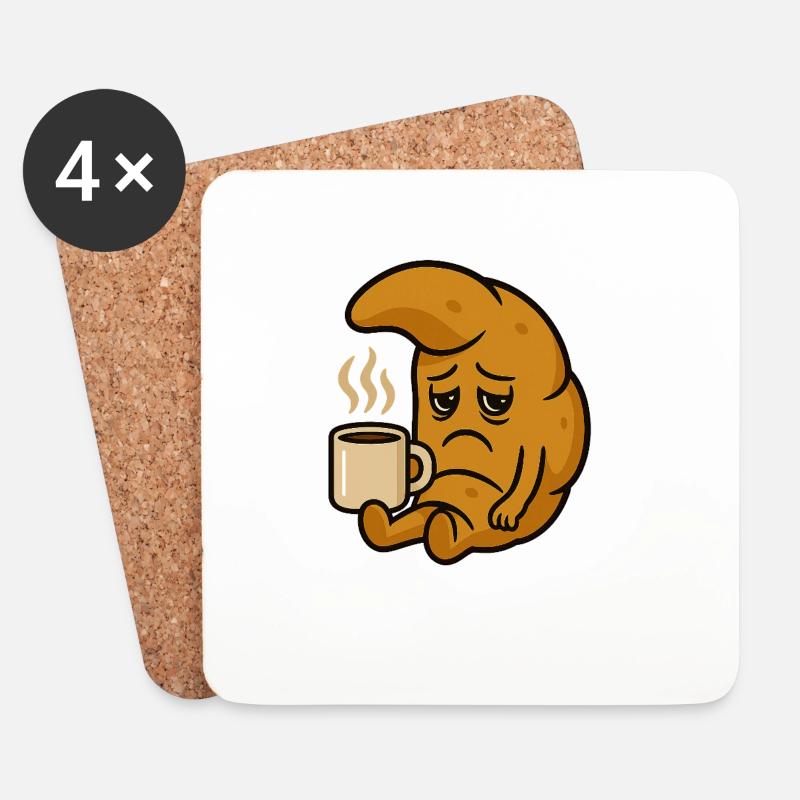 Anti Montag Kipferl - Untersetzer (4er-Set) - Weiß
