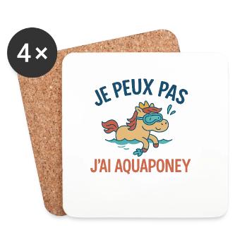 I can't, I have aquapony - Coasters (set of 4) - white - Front