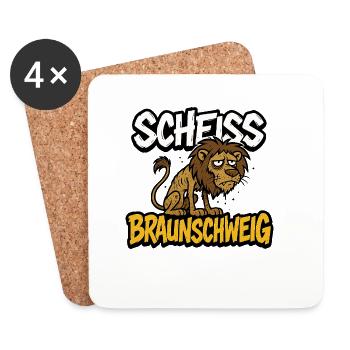 Anti Braunschweig BTSV - Coasters (set of 4) - white - Front