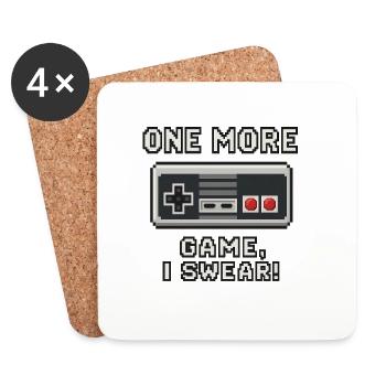 Retro Gaming Quote Design - Coasters (set of 4) - white - Front