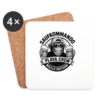 Booze Squad - Playa Crew - Malle Edition - Coasters (set of 4) - white - Front