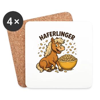 Puissance du petit-déjeuner Haferlinger - Dessous de verre (lot de 4) - blanc - Devant