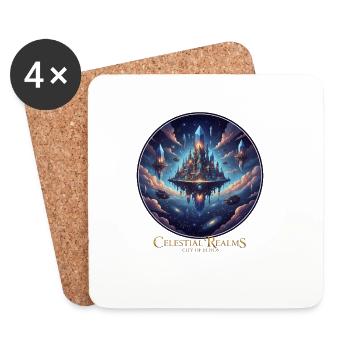 Heavenly castle in space - Coasters (set of 4) - white - Front