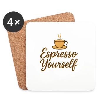 Coffee mug with inspirational saying - Coasters (set of 4) - white - Front