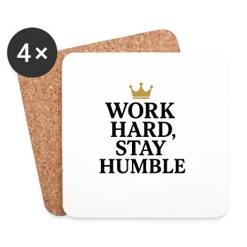 Motivational quote with crown - Coasters (set of 4) - white - Front