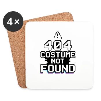 404 Costume Not Found - Untersetzer (4er-Set) - Weiß - Vorne