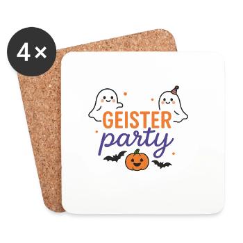 Halloween Ghosts Party Design - Coasters (set of 4) - white - Front