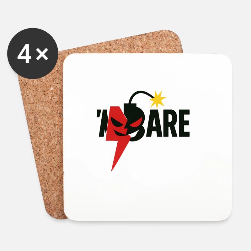 Design des Protests mit nuklearem Lächeln - Untersetzer (4er-Set) - Weiß