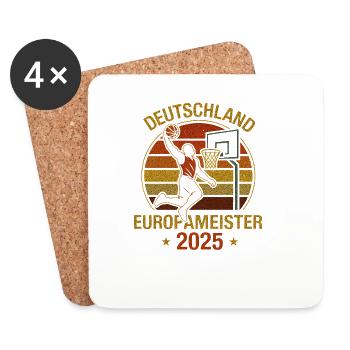 European Basketball Champion 2025 super cool - Coasters (set of 4) - white - Front
