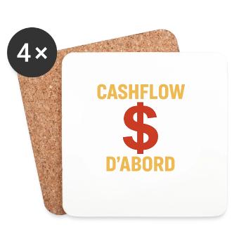Cashflow first – Investor Priority - Coasters (set of 4) - white - Front