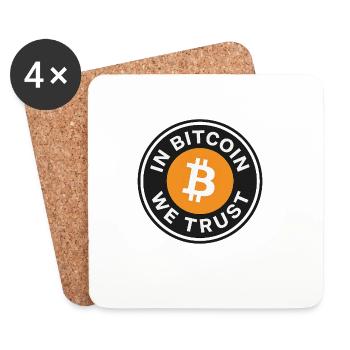 In Bitcoin we trust - Untersetzer (4er-Set) - Weiß - Vorne