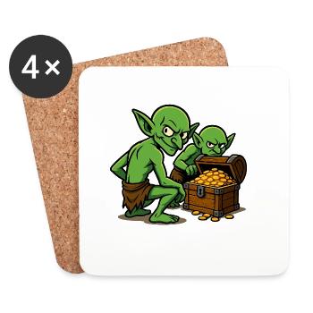 Green Goblin Treasure - Coasters (set of 4) - white - Front