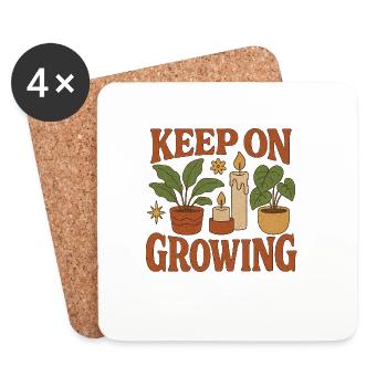 Keep_on_Growing - Coasters (set of 4) - white - Front