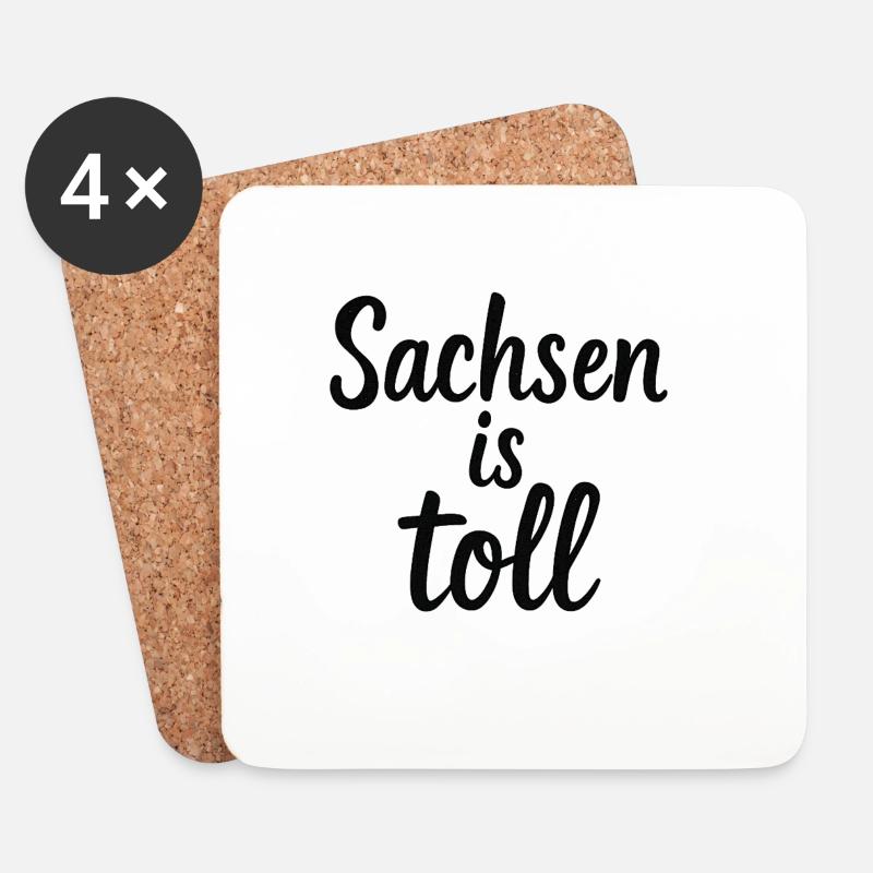Sachsen is toll - Untersetzer (4er-Set) - Weiß