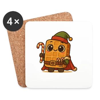 Christmas Waffle - Coasters (set of 4) - white - Front