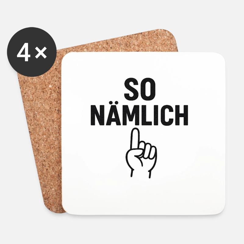 SO NÄMLICH - Untersetzer (4er-Set) - Weiß