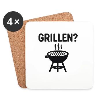 Griller - Dessous de verre (lot de 4) - blanc - Devant