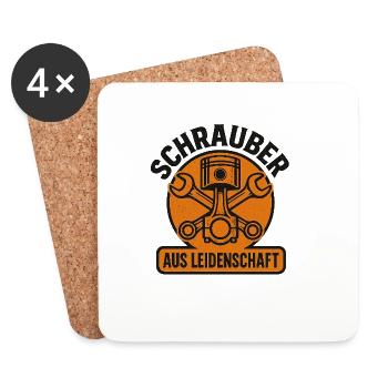 Screwdriver with passion - Coasters (set of 4) - white - Front