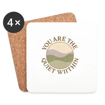 Quiet Within Nature Hills Logo - Untersetzer (4er-Set) - Weiß - Vorne