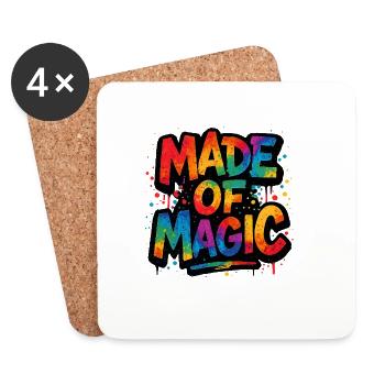 Fait de magie - Dessous de verre (lot de 4) - blanc - Devant