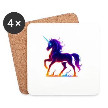 Maïs néon flamboyant - Dessous de verre (lot de 4) - blanc - Devant