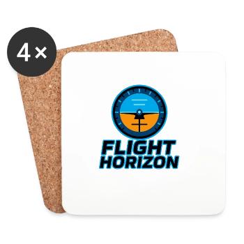 Flight Horizon Logo - Dessous de verre (lot de 4) - blanc - Devant