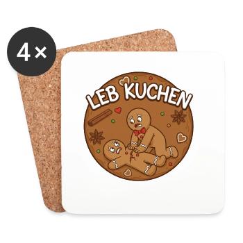 Gingerbread Love Rescue - Coasters (set of 4) - white - Front