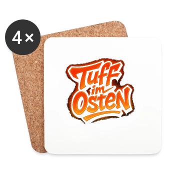 Tuff im Osten - Untersetzer (4er-Set) - Weiß - Vorne