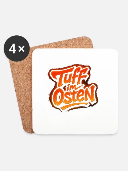 Tuff in the east - Coasters (set of 4) - white