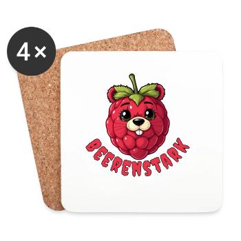 Baie Forte Dessin Animé Berry - Dessous de verre (lot de 4) - blanc - Devant