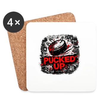 Pucked Up Graffiti Punk - Untersetzer (4er-Set) - Weiß - Vorne