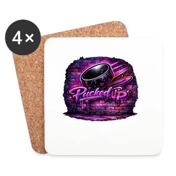 Picked Up Neon Graffiti - Coasters (set of 4) - white - Front