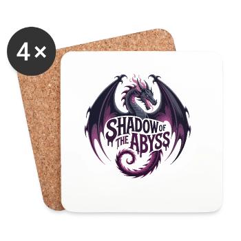 Schatten des Abyss Drachen - Untersetzer (4er-Set) - Weiß - Vorne