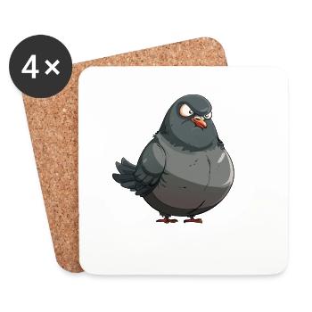 Grim Dove - Coasters (set of 4) - white - Front