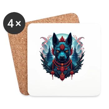 Temple Beast Awakening - Coasters (set of 4) - white - Front