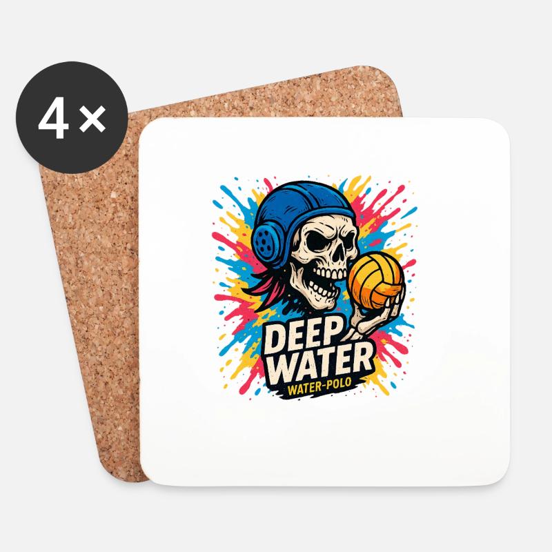 Crane DEEPWATER Water Polo - Coasters (set of 4) - white