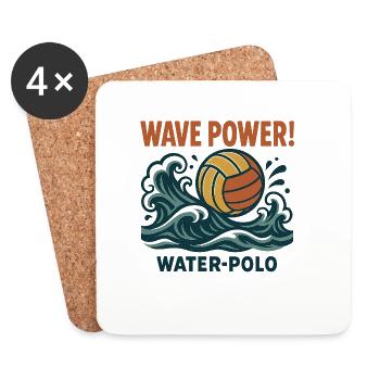 Wave Power Water Polo - Coasters (set of 4) - white - Front