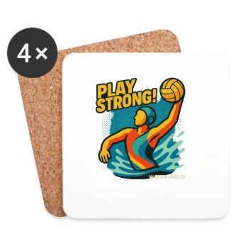 Power Water Polo - Coasters (set of 4) - white - Front