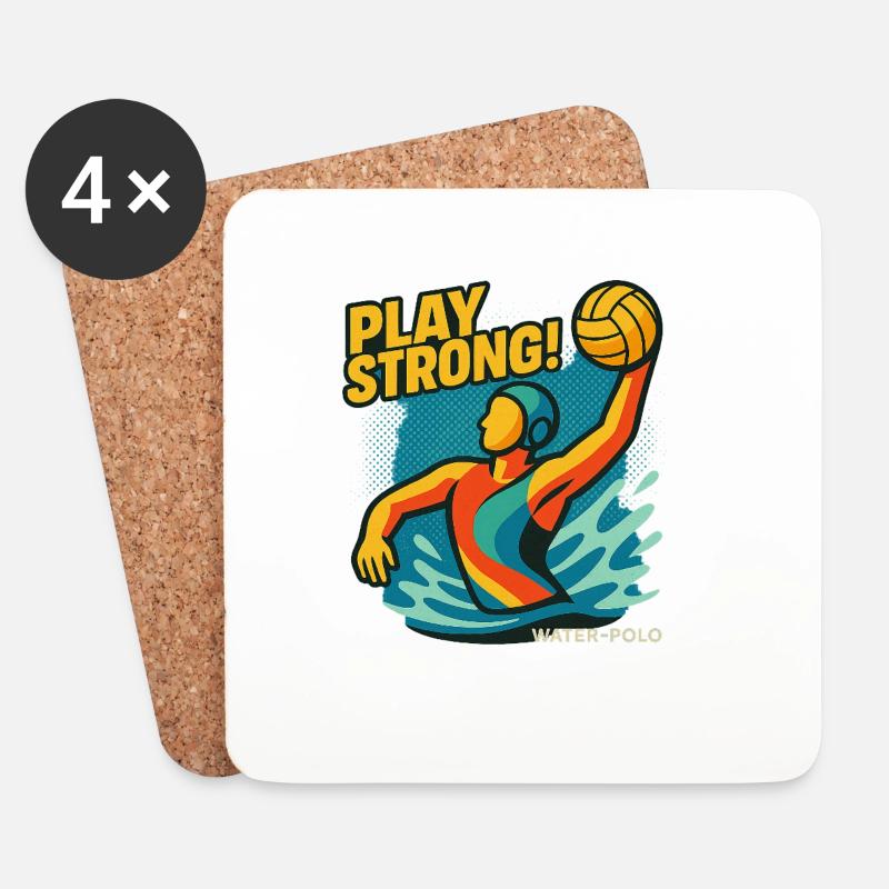 Power Water Polo - Coasters (set of 4) - white