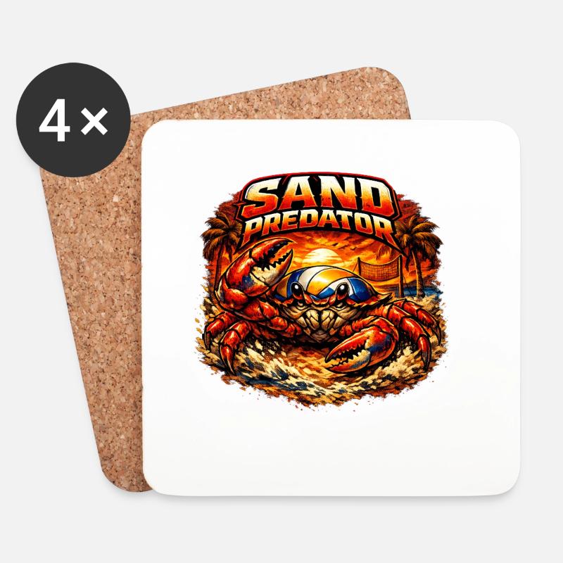 Sand Predator - Untersetzer (4er-Set) - Weiß