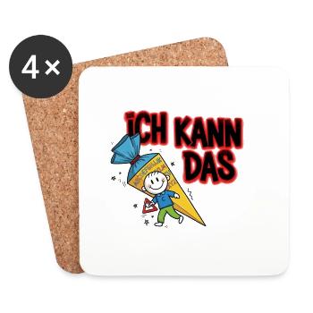 Ich Kann Das Schulhelden - Untersetzer (4er-Set) - Weiß - Vorne