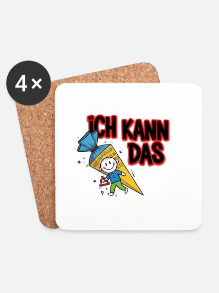 Ich Kann Das Schulhelden - Untersetzer (4er-Set) - Weiß