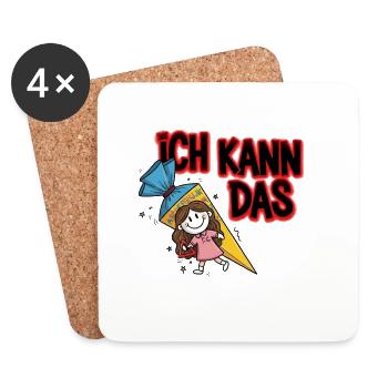Ich Kann Das Lernheldin - Untersetzer (4er-Set) - Weiß - Vorne