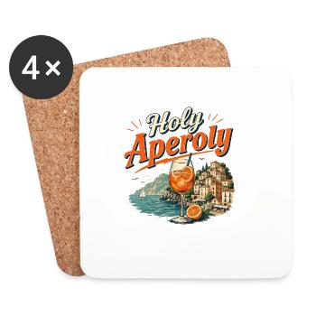 Coastal aperitif at sunset - Coasters (set of 4) - white - Front