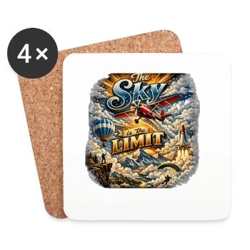 Le ciel est la limite - Dessous de verre (lot de 4) - blanc - Devant