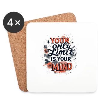 Ta seule limite, c’est ton esprit - Dessous de verre (lot de 4) - blanc - Devant
