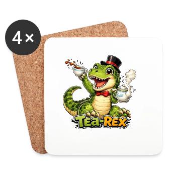 Tea-Rex  - Untersetzer (4er-Set) - Weiß - Vorne